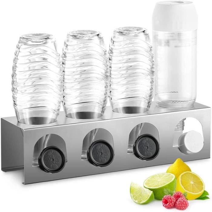 Inox Tasse Porte-bouteille Support égouttoir De Séchage Rack pour Soda Stream bouteilles 3 trous