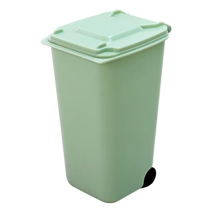 Mini poubelle de bureau 4color boîte de rangement de déchets salle