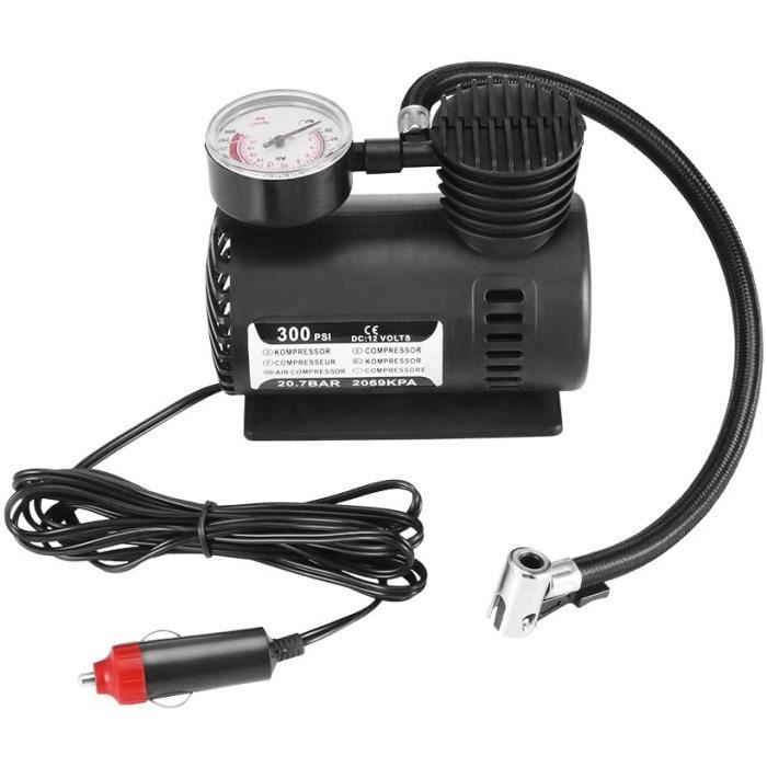 Compresseur D'Air Portable 12V/220V 200PSI - Gonfleur Pneus Voiture Moto Vélo, Débit 20 L/min