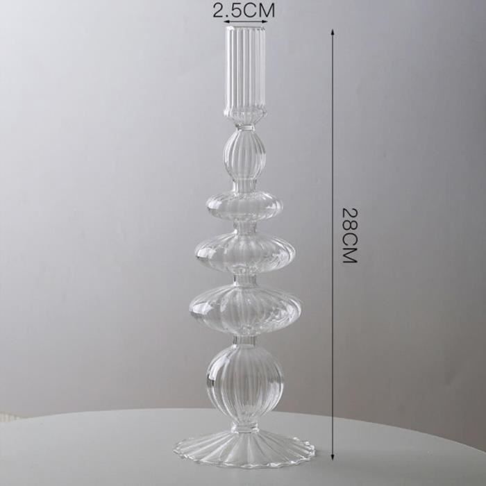transparent 2 - Bougeoir En Verre, Décoration De Maison, Accessoires De Décoration De Mariage, Chandelier Tra