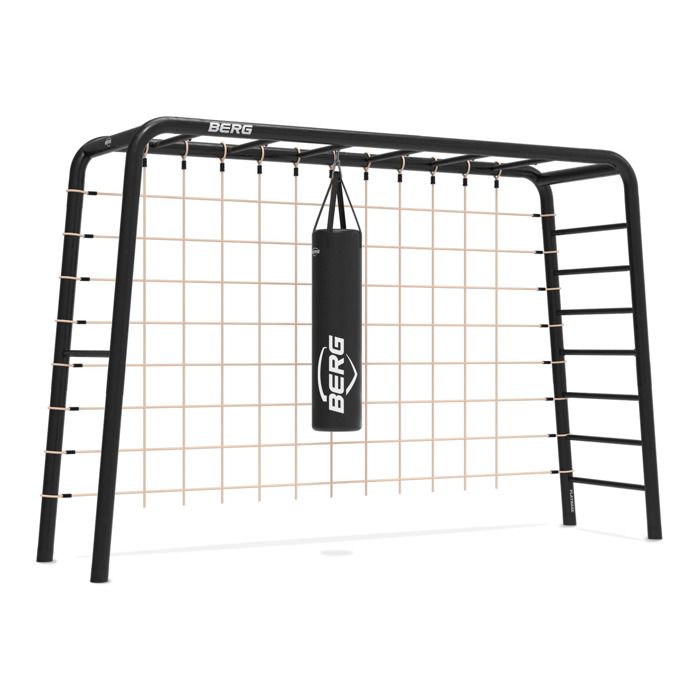 BERG Playbase 3 en 1 Aire de jeux Large TL (Filet à grimper L+Sac de boxe)