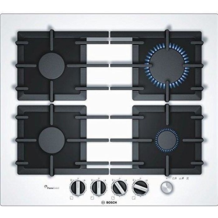 Bosch Plaque de cuisson à gaz, Blanc-Noir