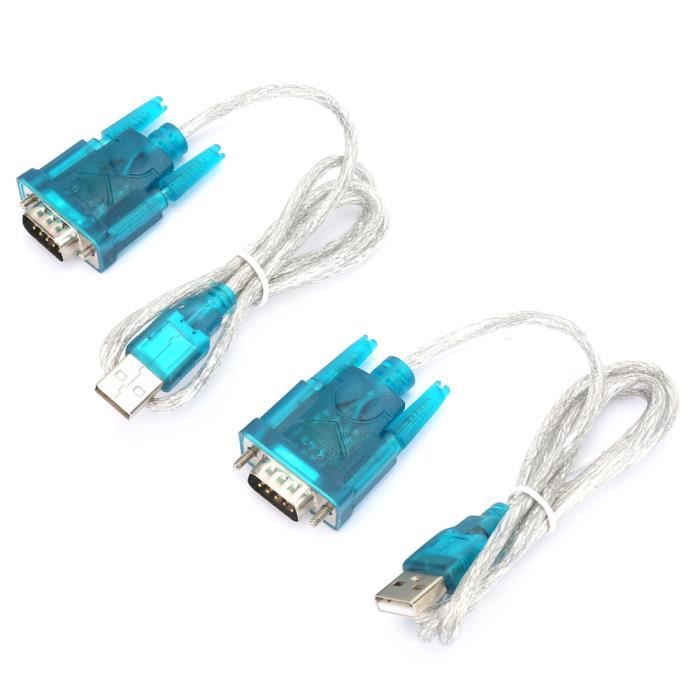 Cikonielf USB vers port série RS232 Câble Série 9 Broches, 2 PCS HL340