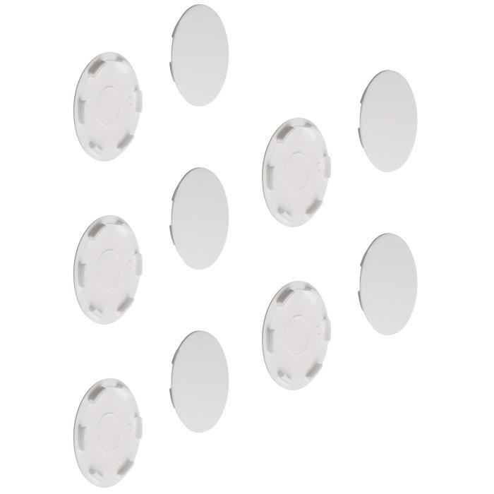 10x Cache trou 35mm plastique blanc capuchon protection a clipser enfoncer  mur cuisine chambre salle de bain salon meuble - Cdiscount Bricolage