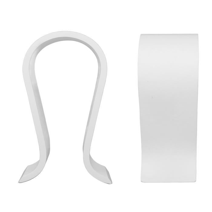 Support Casque Adhésif Universel Lot De 4 - Noir Et Blanc, Fixation Solide ABS - Pour Bureau, Mur