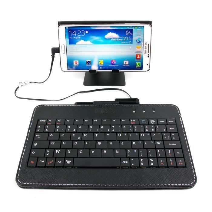 Clavier Azerty Noir Pour Smartphone Alcatel Pixi 3 5 5 Pop D5 Et One Touch 01 Avec Support Metalique Noir Cdiscount Telephonie