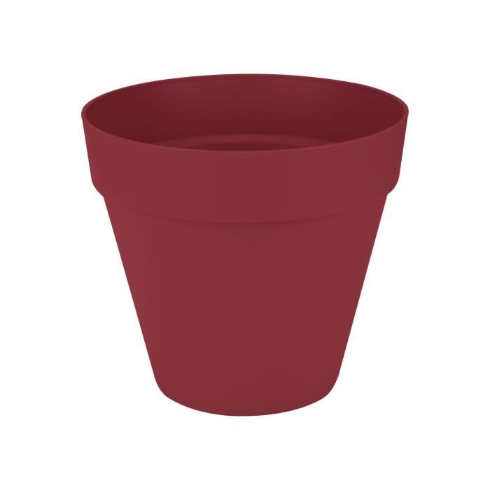 Pot de fleurs - LOFT URBAN - Plastique - Rouge - Rond avec roues - Ø38 5xH35cm - 100% récyclé - ELHO