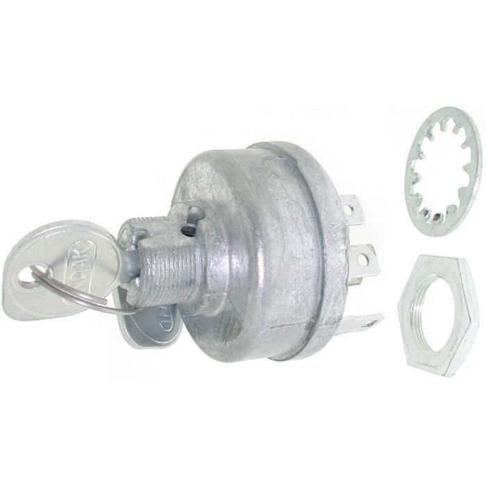 Contacteur à clé 6 bornes, 3 positions adaptable pour BOBCAT, RANSOMES et MTD, pour modèles équipés 