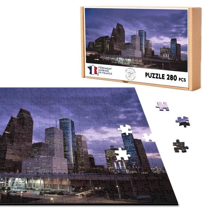 Puzzle Classique 280 pièces Houston La Nuit Etats Unis Texas Skyline