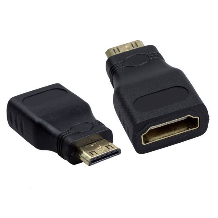 Hobby Tech ® - Adaptateur HDMI femelle vers mini HDMI mâle type C -  Cdiscount Informatique
