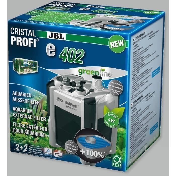 JBL Filtre extérieur Cristalprofi E402 Greenline pour aquarium de 40 à 120 litres