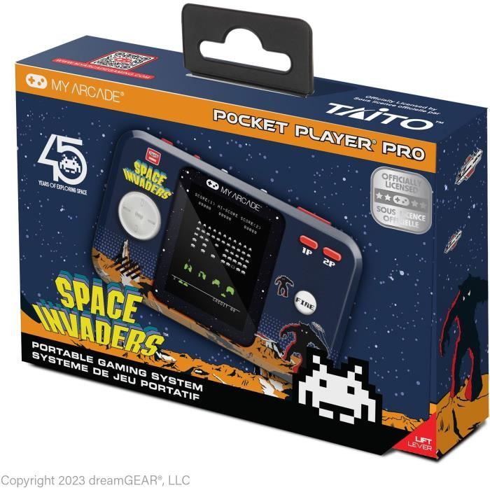 Console de jeu Pocket Player PRO - Space Invaders - Jeu rétrogaming - Ecran 7cm Haute Résolution