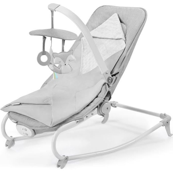 Kinderkraft Felio Transat Bebe 3 En 1 Balancelle Siege Enfant Vibrations Et 8 Melodies Gris Gris Achat Vente Balancelle Cdiscount