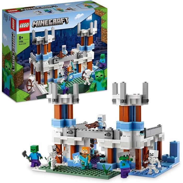 Lego 21186 Minecraft Le Chateau de Glace, Jouet avec Epee en