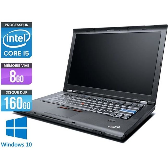Pc portable Lenovo T410 - Core i5 - 8Go - Webcam - Windows 10 - Lenovo