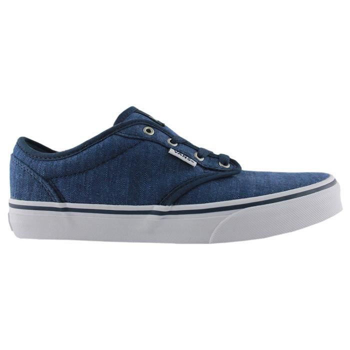 Baskets VANS Atwood Distress Bleu - Enfant - Garçon - Lacets - Textile - Plat