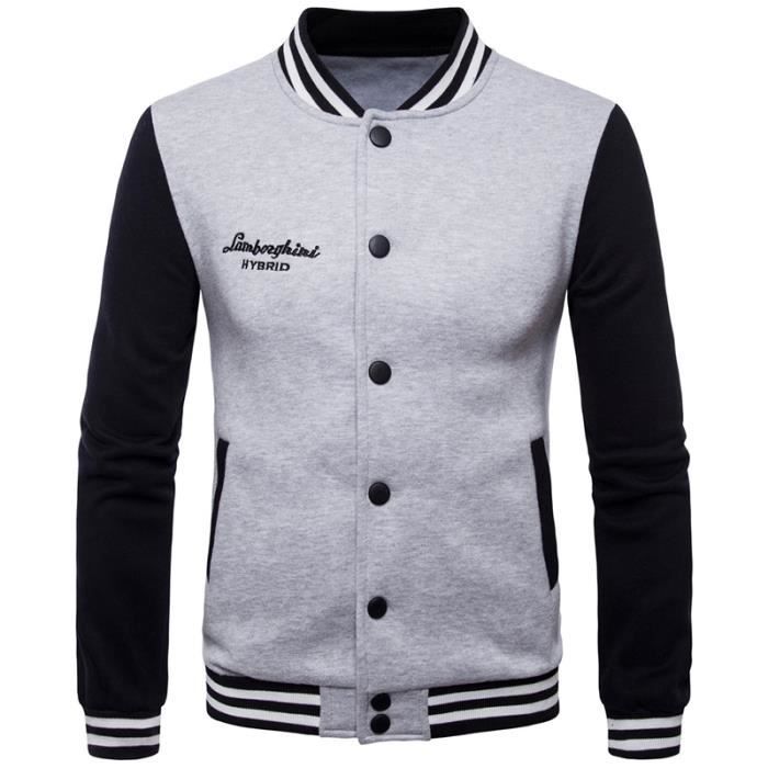 Veste Homme sport en col standup Casual V tement Masculin Mode de