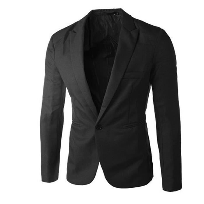 Charme Hommes Casual Slim Fit Un Bouton Veste De Costume Manteau De Blazer Hauts Hommes Mode Noir Noir Achat Vente Veste Soldes Des Le 15 Juillet Cdiscount