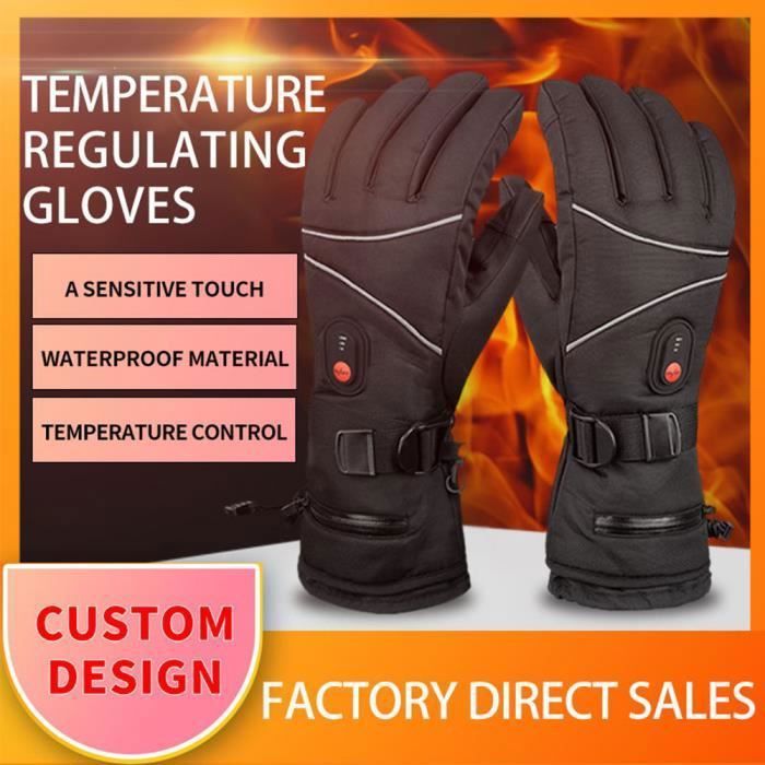 Gants Chauffants Hiver, Gants Électriques Thermiques USB Écran Tactile  Étanche pour Femmes Hommes Ski Vélo Equitation Chasse Pêche - Cdiscount Auto