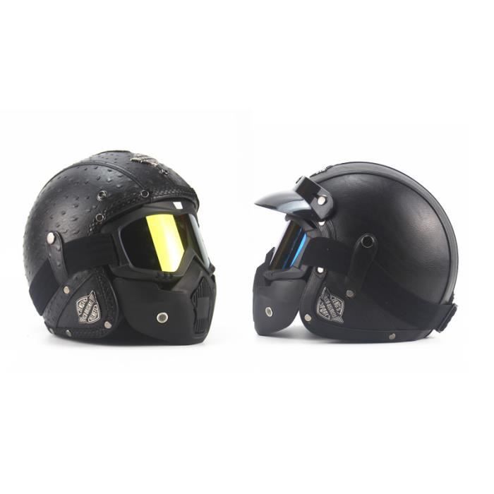Casque de moto etro cruiser à couverture complète,pour hommes et femmes