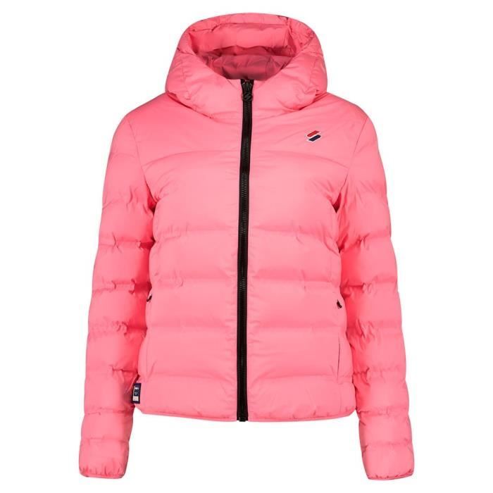 Superdry Veste rembourree thermoscellee pour femme coupe ajustee design rembourre Rose Marne 40
