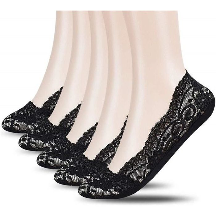 HBselect Lot de 8 Paires Protège-Pieds Chaussettes Invisibles Femme Coupe Basse Anti-Dérapant Silicone Socquettes 