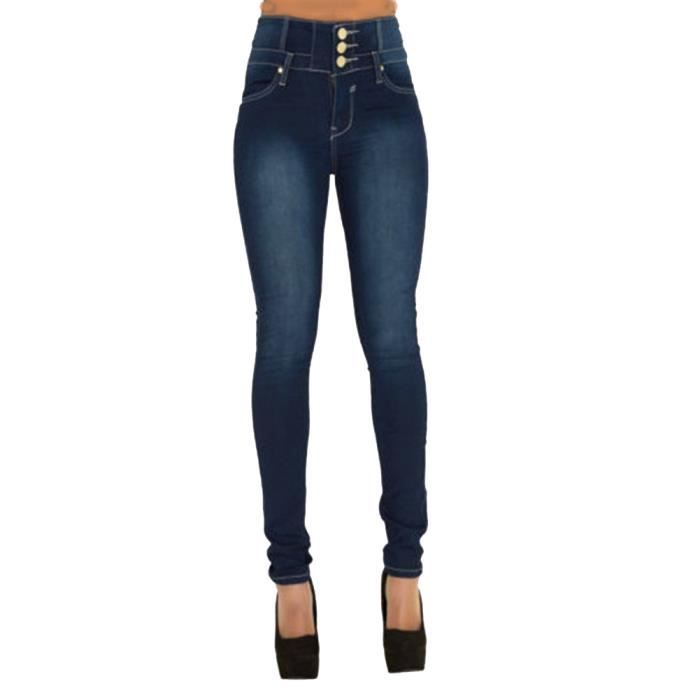 Jean push up shop taille haute femme