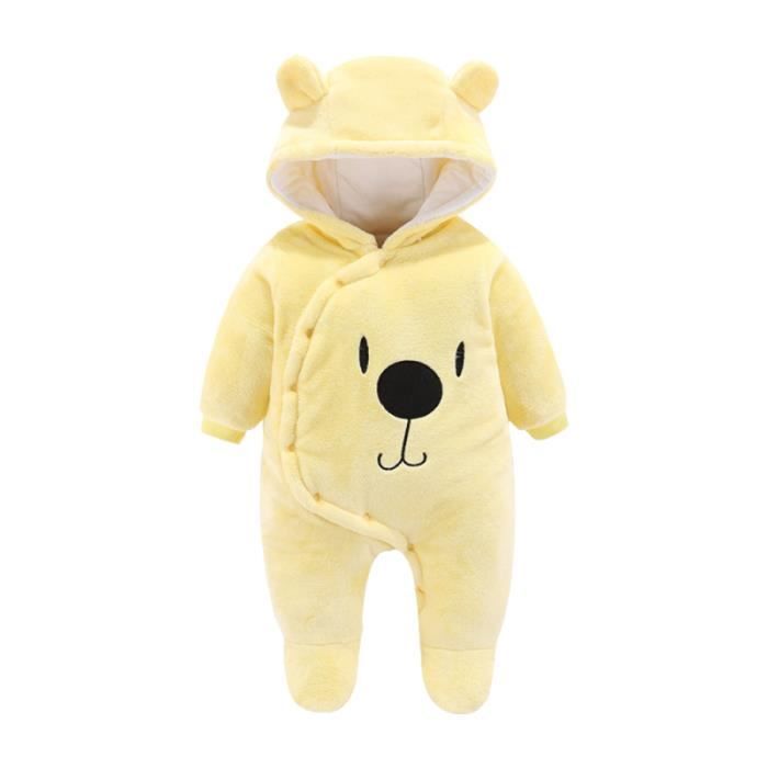 Combinaison Bebe A Manches Longues A Capuche Tenue De Ours Jaune Design Barboteuse Combinaison Combipantalon Combishort Yellow Cdiscount Pret A Porter