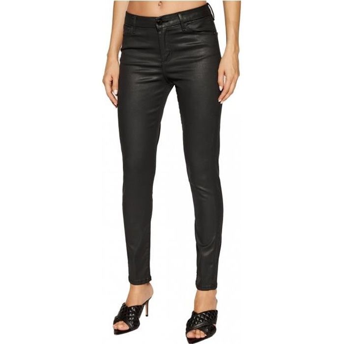 Jean skinny effet simili cuir Guess jeans Femme Noir