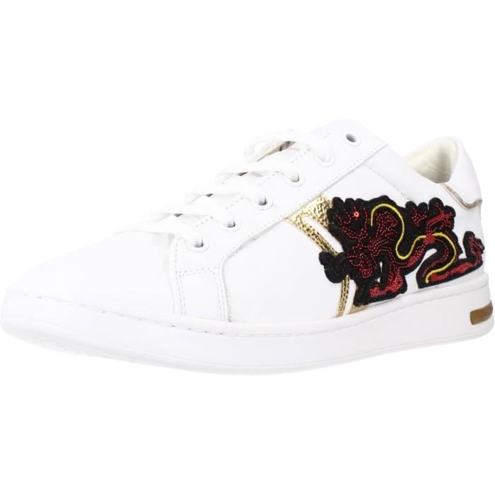 Geox Basket GEOX 85499 Blanc - Femme - Lacets - Textile - Semelle int. Micro Gome