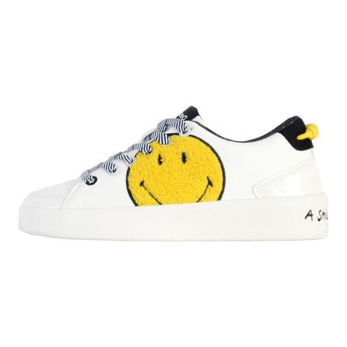 Baskets Desigual Cosmic India - Blanc, Faux Cuir, Modèle Femme, Neuf Avec Emballage