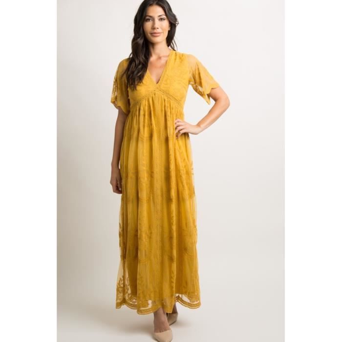 Robe de Maternit?� - de maternit?� en dentelle blanche Or - Cdiscount Pr??t-?�-Porter