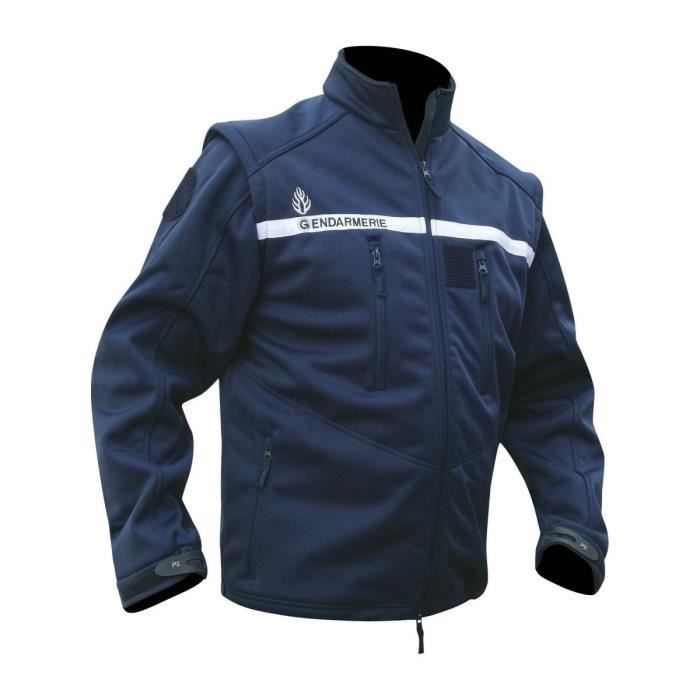 Veste softshell - Patrol Equipement - 2 en 1 - Amovible - Bleu - Homme