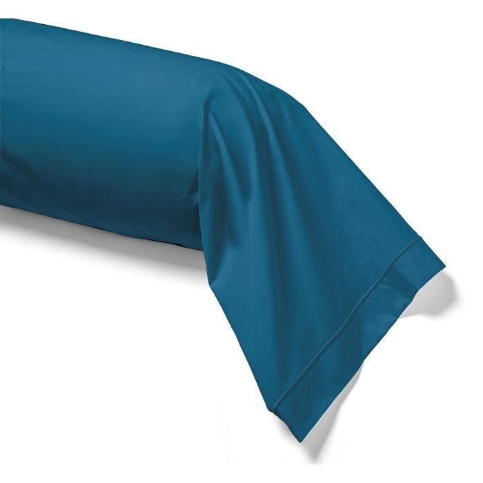 Taie de traversin unie Percale de Coton 80 fils 85x185 canard Canard Cdiscount
