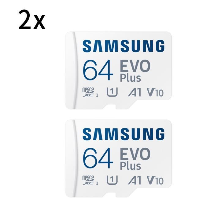 2PCS Carte mémoire Micro SD SDXCSAMSUNG EVO PLUS MB MC64KAEU 130Mb/ ideal pour smartphone tablette etc. - vue 3