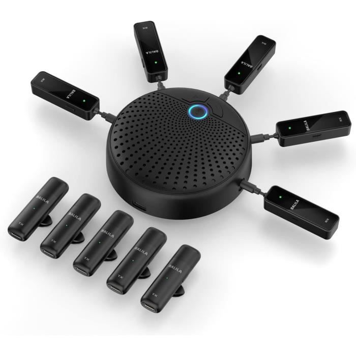 Haut-Parleur De Conférence 360° Avec Microphone, 2 Micros IA, Enceinte