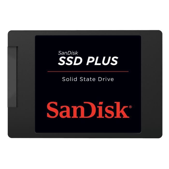 Vente Disque SSD Sandisk SSD Plus 480GB, 480 Go, Série ATA III, 535 Mo-s, 6 Gbit-s pas cher Vente Disque SSD Sandisk SSD Plus 480GB, 480 Go, Série ATA III, 535 Mo-s, 6 Gbit-s pas cher