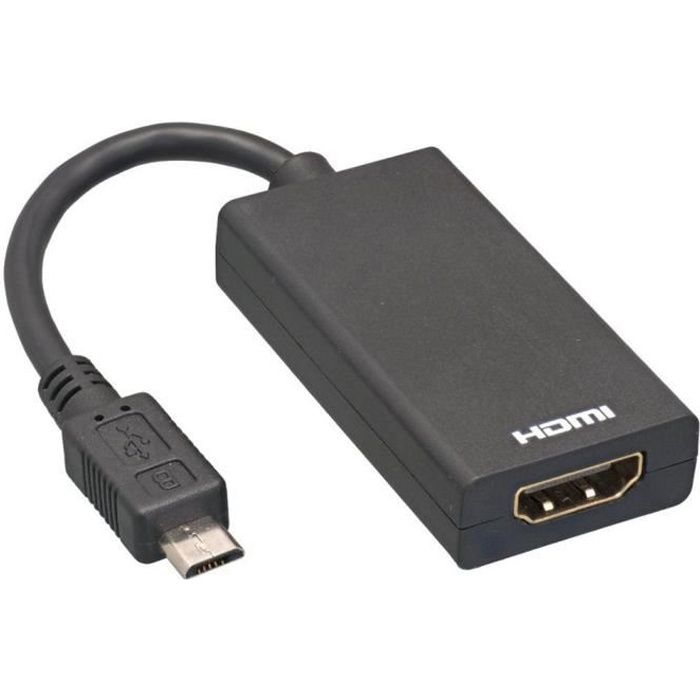 Adaptateur Micro Usb Vers Hdmi Pour Moniteur De La Television Cable Audio Hd 1080p Et Convertisseur Video Hdmi Pour Samsung Huawei Prix Pas Cher Cdiscount