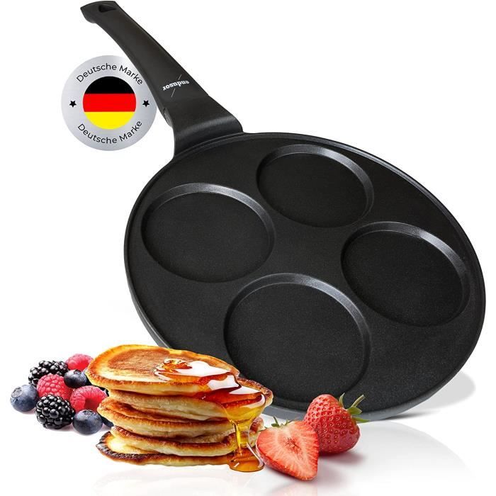 Endusor Poêle à pancake Diamètre 26 cm Avec revêtement PowerShield Pour