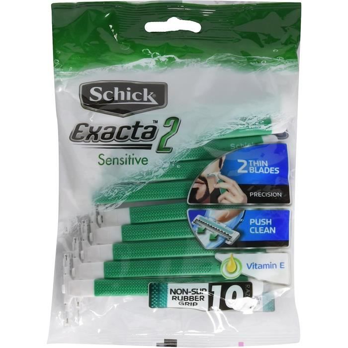 Schick Exacta2 Rasoir Jetable Sensibles 10 Count Pack De 238 schick-exacta2-rasoir-jetable-sensibles-10-count-pack-de-238