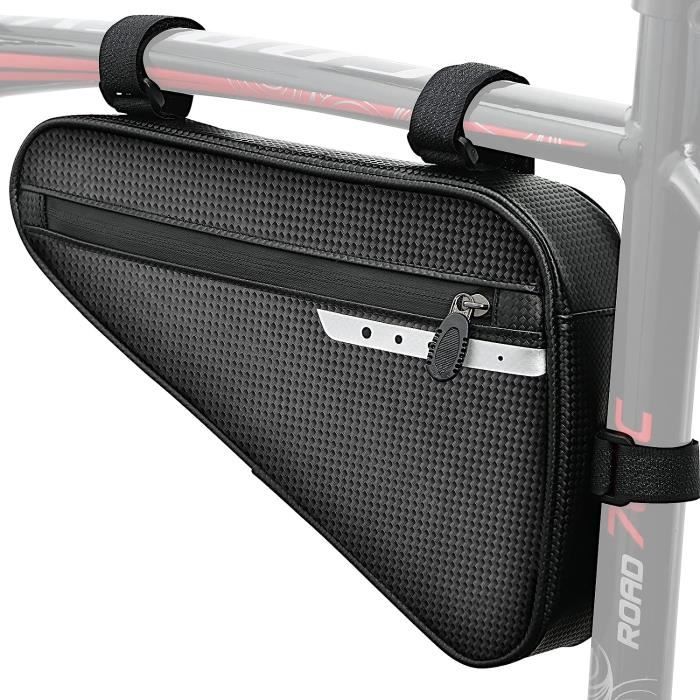MOSUO Sacoche de V?�lo Cadre 1.7L Sac Velo Triangulaire Sacoche Velo Etanche avec Bande 