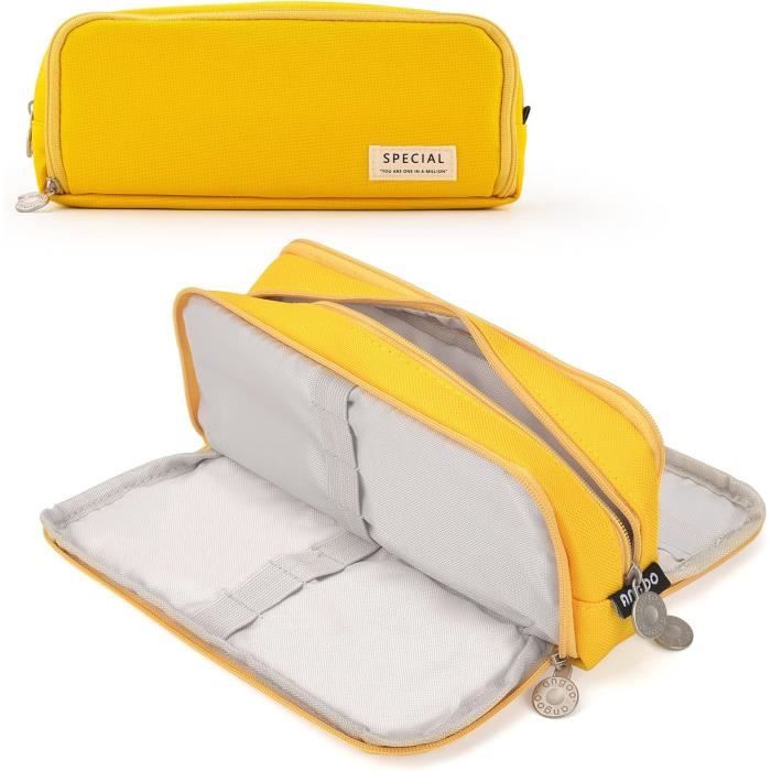 Trousse à Crayons Grande Capacité 3 Compartiments - Pour école, Bureau, Voyage - Idéale Femmes Et Filles