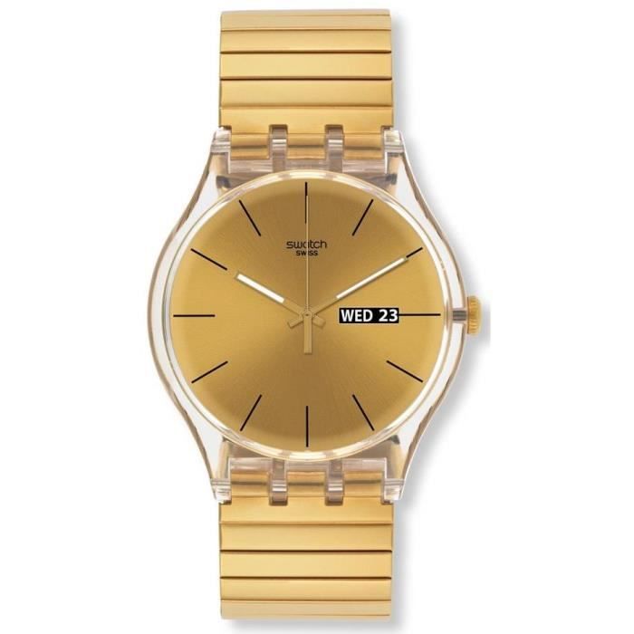 Swatch doré homme on sale