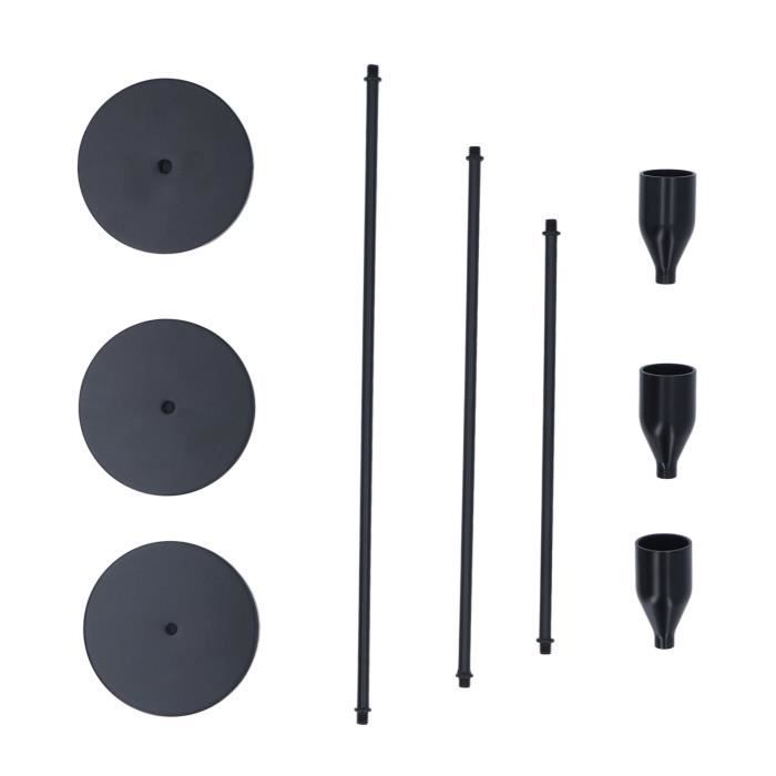 Tablier Barman Barista Lot De 3 Tabliers De Serveur Noirs Unisexe - Avec Poches, Sangle Réglable, Pour Restaurant, Café