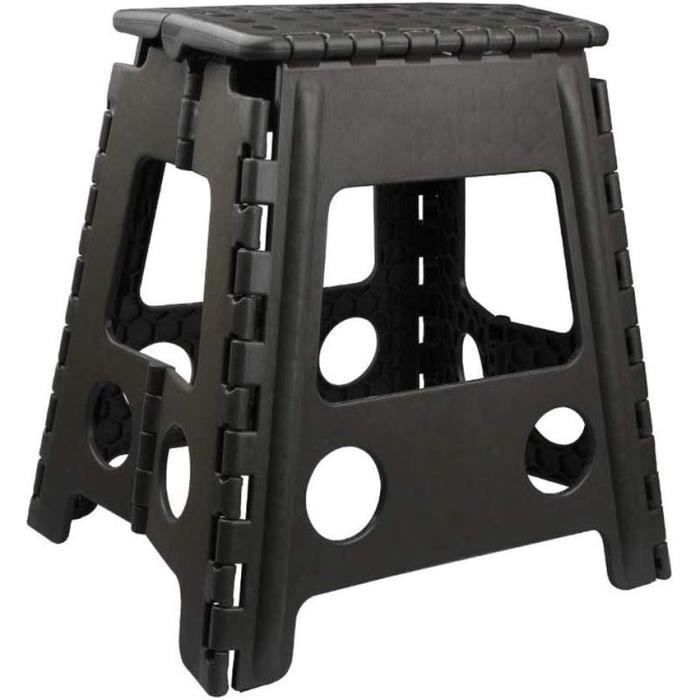 VECELO Marchepied Pliable 28cm Tabouret Antidérapant Avec Poignée - Kaki Pour Enfants Et Adultes