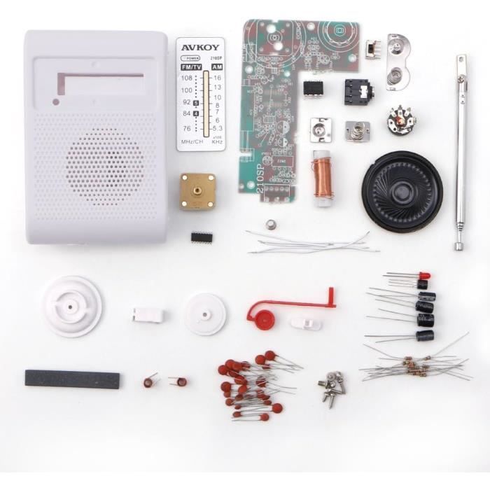 Kit Radio Stereo AM/FM Fai Da Te CF210SP – Montaggio Elettronico Con Sintonizzatore DAB, Per Apprendisti