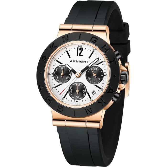 Montre à quartz GENERIQUE LIGE Montre Homme Analogique Quartz en Acier Inoxydable étanche à l'eau d'affaires Montres Bracelet pour Homme Doré/Noir Doré/Noir