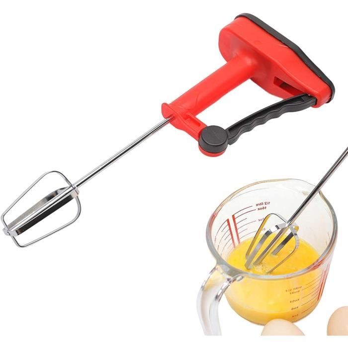 Fouet Semi-automatique 14 Pouces En Inox - Pour œufs, Crème, Pâte - Manuel, Sans Pile, Facile à Utiliser - 1