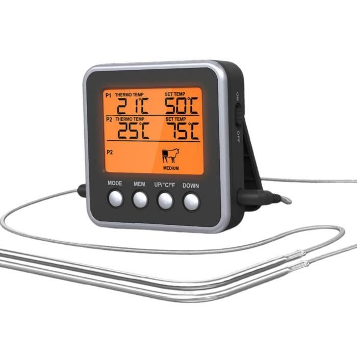 EM502C Thermomètre à Viande Numérique Professionnel Avec Sonde Thermomètre à Viande Numérique Professionnel Pour Grill, Barbecue, Four, Viande, Grill