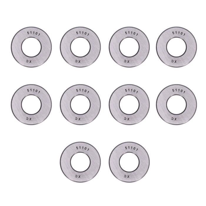 Lot De 10 Roulements De Butée Miniatures 51103 - Butées à Billes Axiales Détachables En Métal Pour Applications Légères